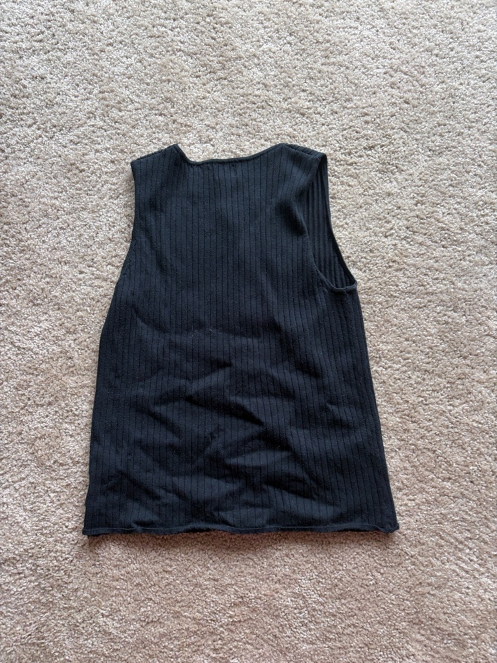 a new day Black Ribbed Button-Front Tank Top - Picture 3 of 5